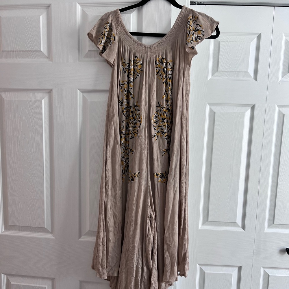 Free People Embroidered Jumpsuit